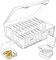 Small Bead Storage Containers 30 Pieces Plastic Storage Organizers Stackable Art Storage Case Transparent Boxes Jewelry Beads Storage Box(1 Pack)